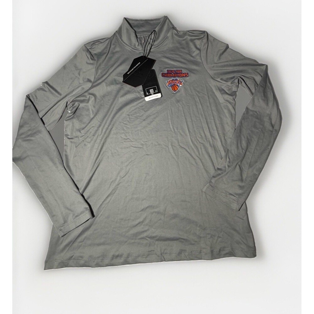 NWT Antigua New York Knicks 2026 NBA Champions Men’s Large Gray 1/4 Zip Pullover